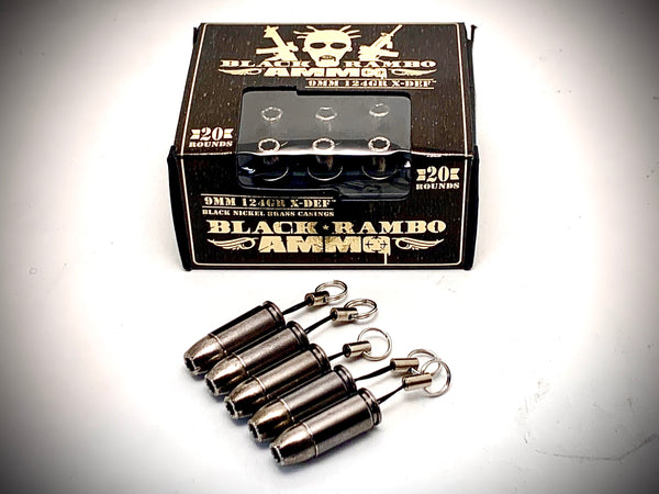 Black Rambo Ammo Keychain